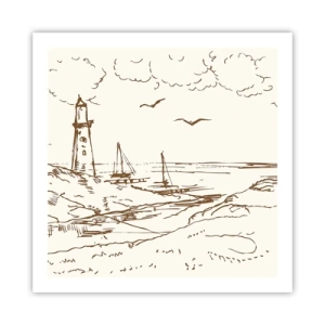 Plagát - Náčrt letných spomienok - 60x60 cm