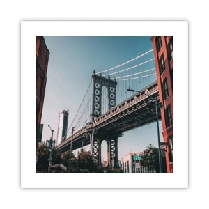 Plagát - Nad vlnami mesta - 40x40 cm