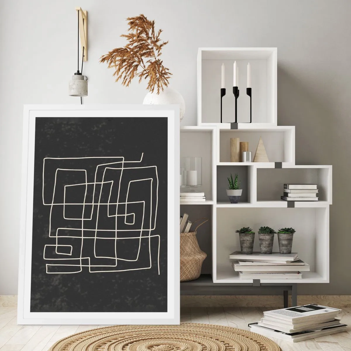 Plagát v bielom ráme - Nie je to tak jednoduché - 70x100 cm