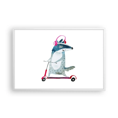 Plagát v bielom ráme - Jazvečie radosti - 91x61 cm