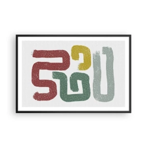 Plagát v čiernom ráme - V neznámom jazyku - 91x61 cm