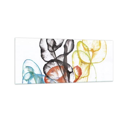 Obraz na skle - Kvety s dušou - 100x40 cm