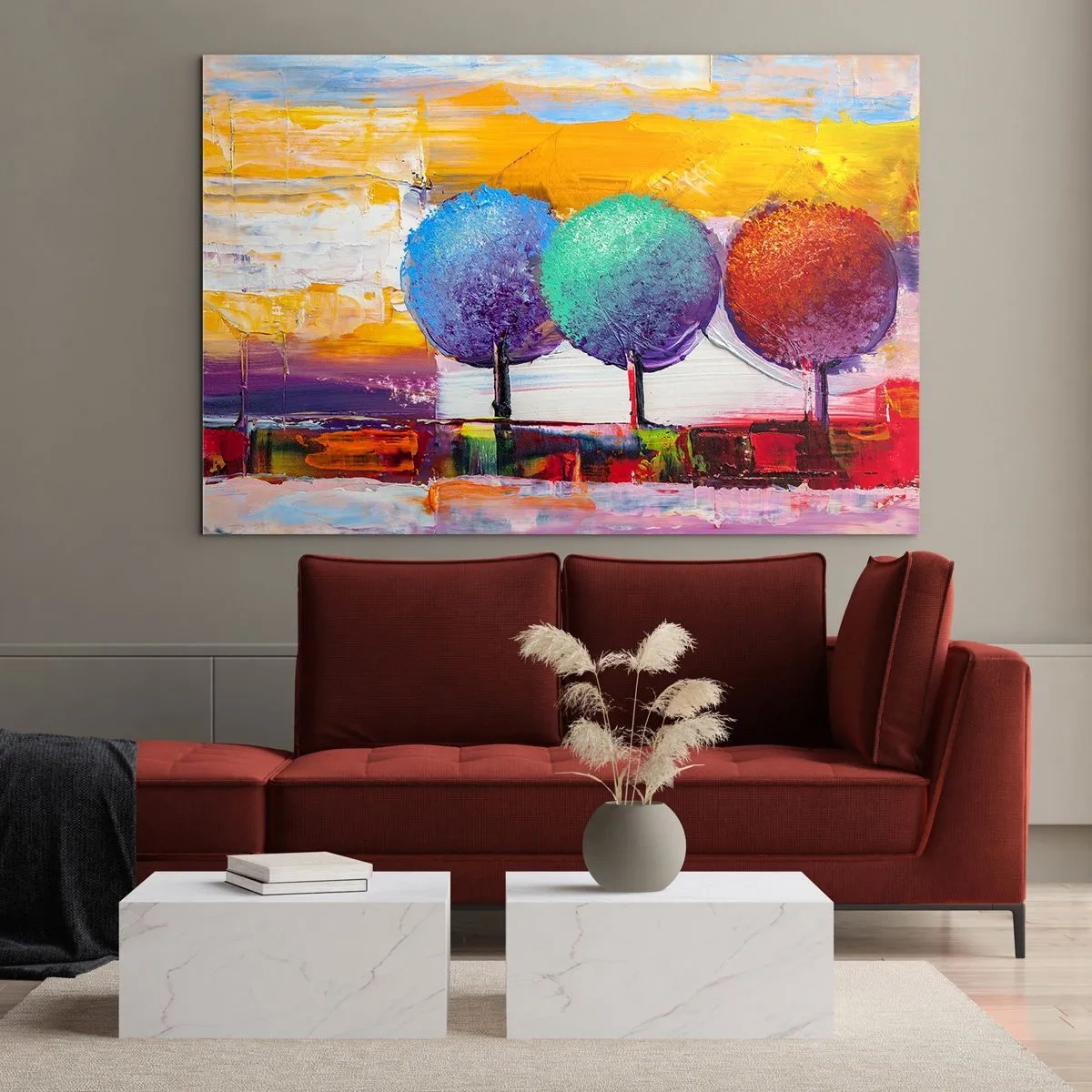 Obraz na skle - Do tretice všetko dobré - 120x80 cm