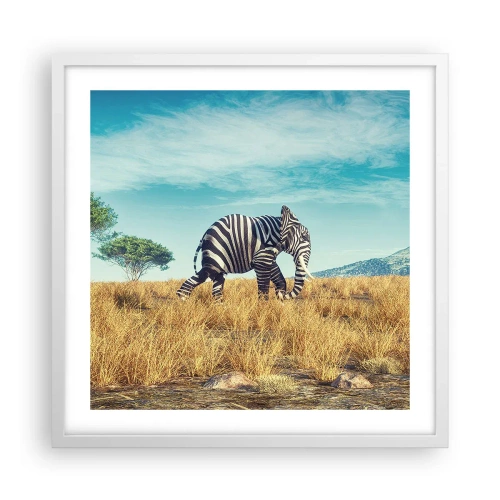 Plagát v bielom ráme - Šedá už nie je v móde - 50x50 cm