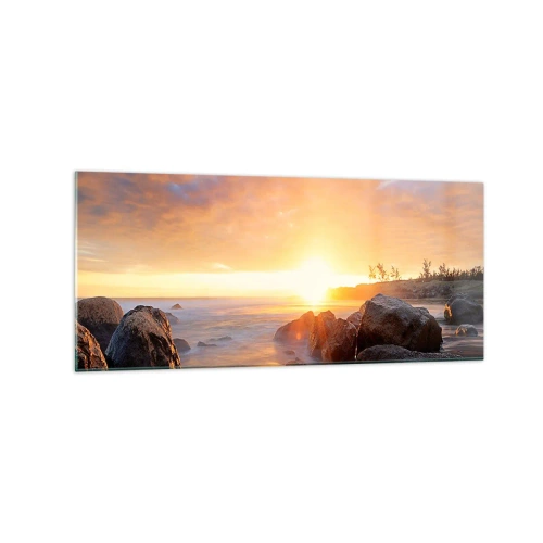 Obraz na skle - Svetlý večerný vánok - 120x50 cm