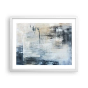Plagát v bielom ráme - Za závojom modrej - 50x40 cm