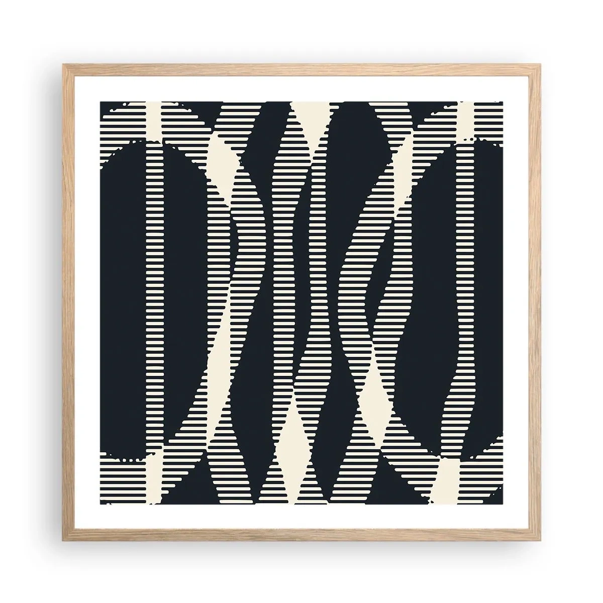 Plagát v ráme zo svetlého duba - Pokus o prelomenie temnoty - 60x60 cm