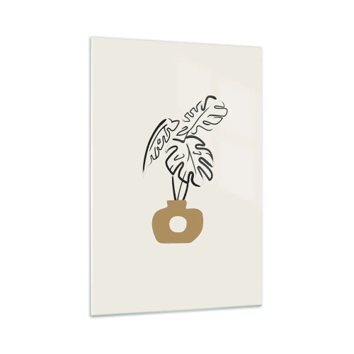 Obraz na skle - Monstera – ozdoba pre domácnosť - 70x100 cm