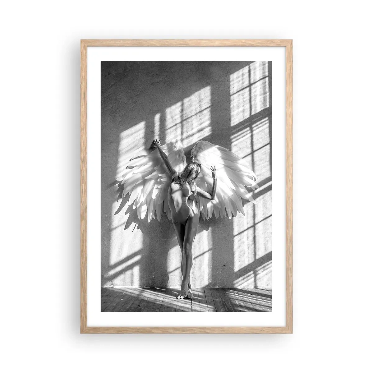 Plagát v ráme zo svetlého duba - Priamo z neba - 50x70 cm