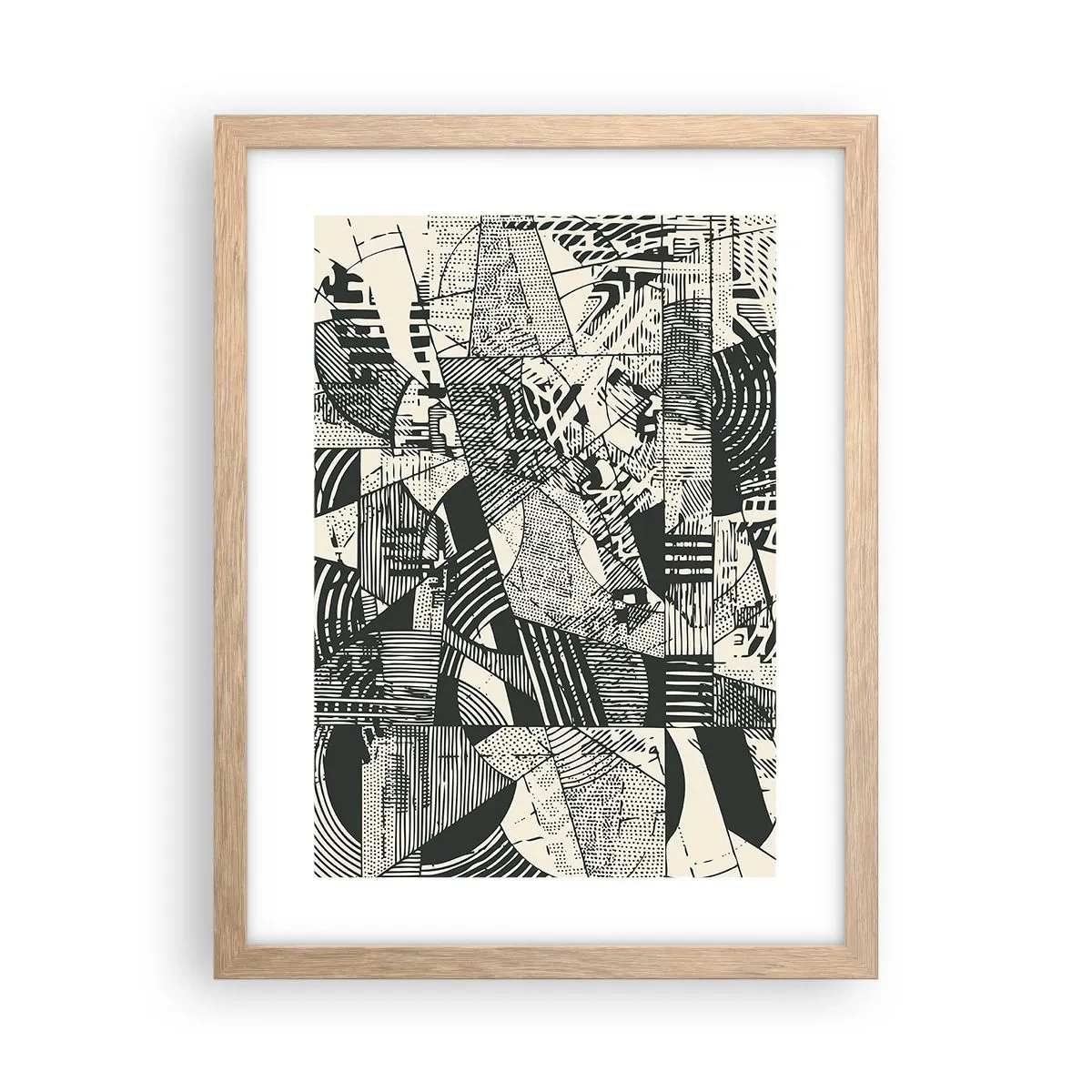 Plagát v ráme zo svetlého duba - Dynamika súčasnosti - 30x40 cm