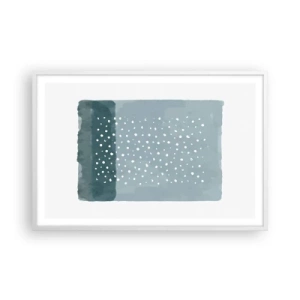 Plagát v bielom ráme - Pestované na modrej - 91x61 cm