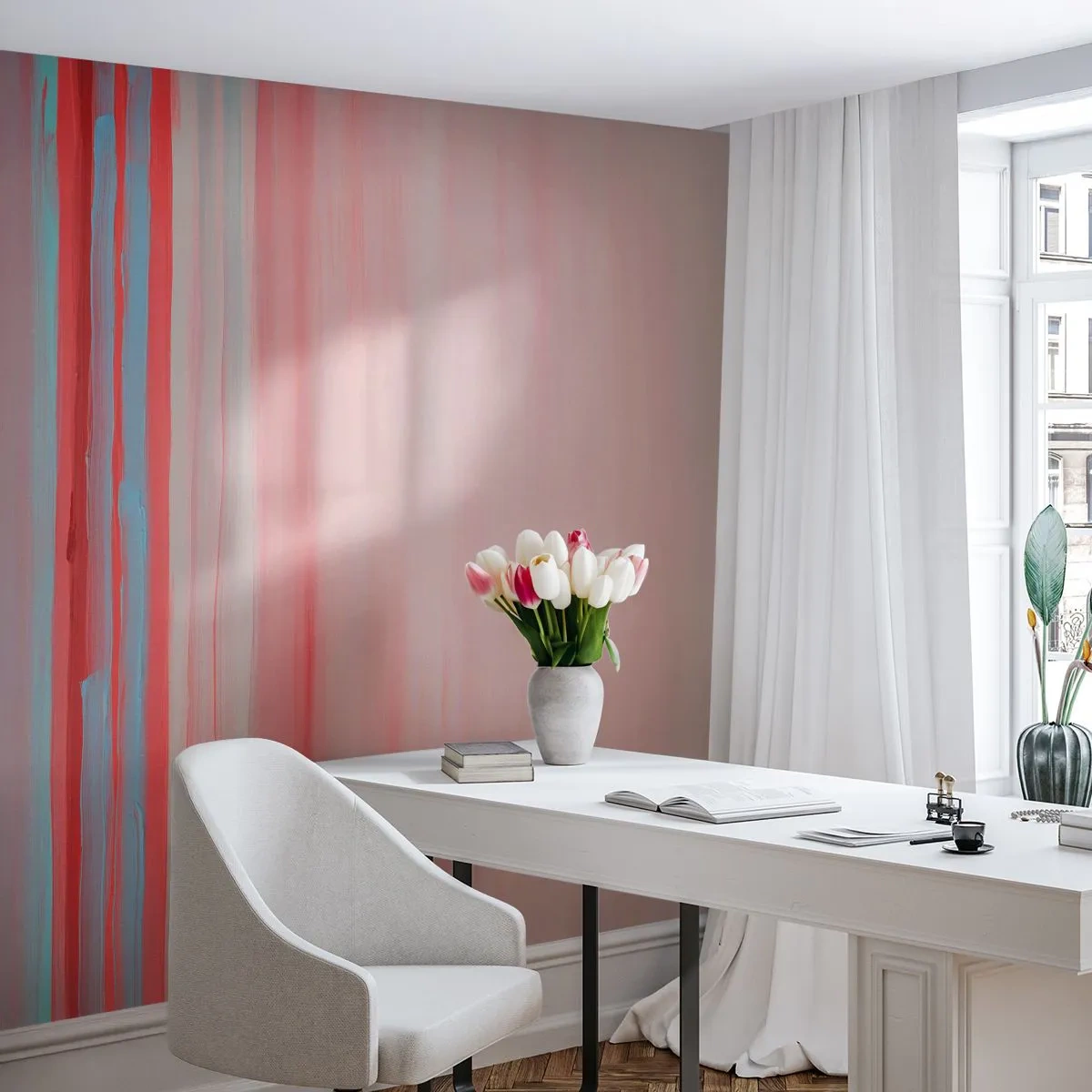 Fototapeta Premium Canvas - Abstrakcia za úsvitu - Pastel, Minimalistický, Kus - 150x105 cm