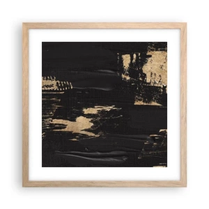 Plagát v ráme zo svetlého duba - Stopa dotyku - 40x40 cm
