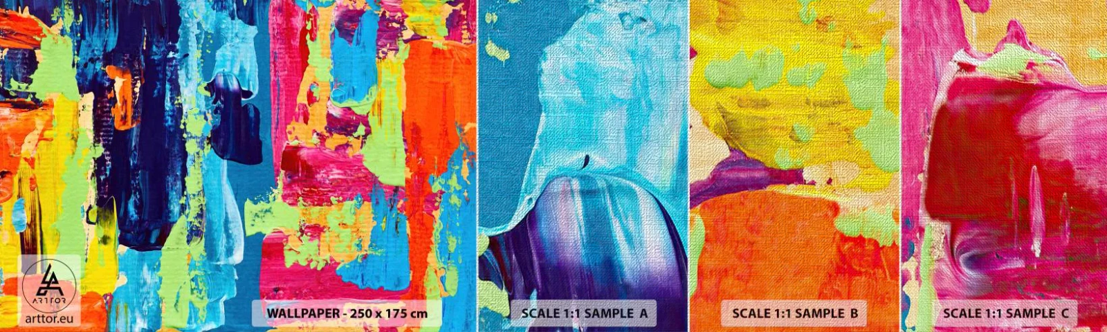 Vzorka fototapety Premium Canvas - Život je krásny! - Abstrakcia, Grafika, Kus - 100x30 cm