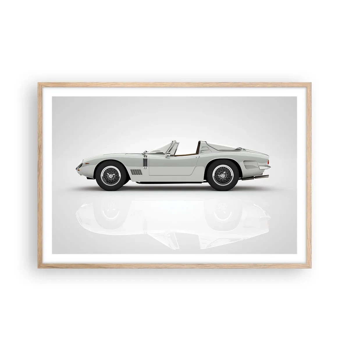 Plagát v ráme zo svetlého duba - Prísľub zábavy - 91x61 cm