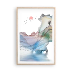 Plagát v ráme zo svetlého duba - Ku krištáľovým horám - 61x91 cm