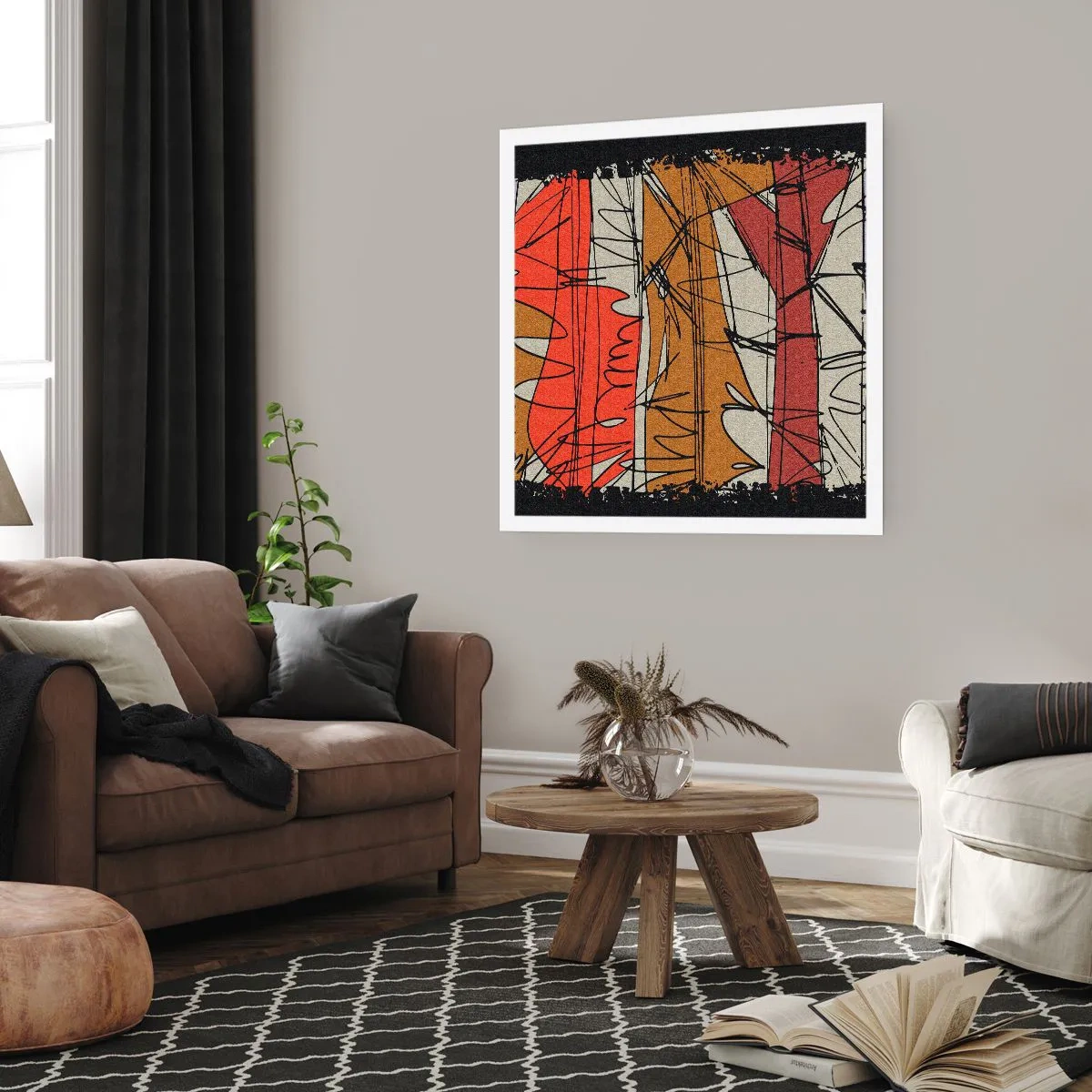 Plagát - Spontánna kompozícia - 40x40 cm