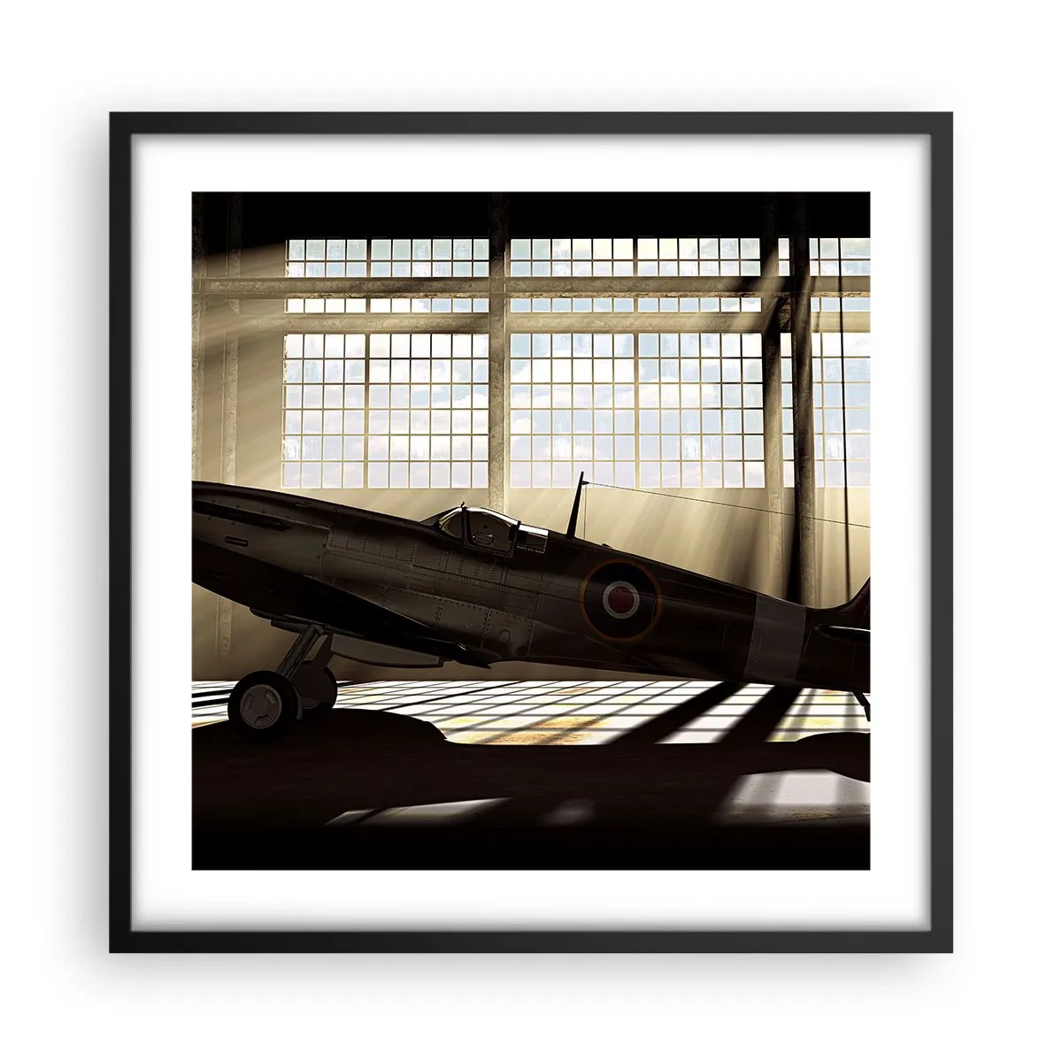 Plagát v čiernom ráme - Odpočinok bojovníka - 50x50 cm