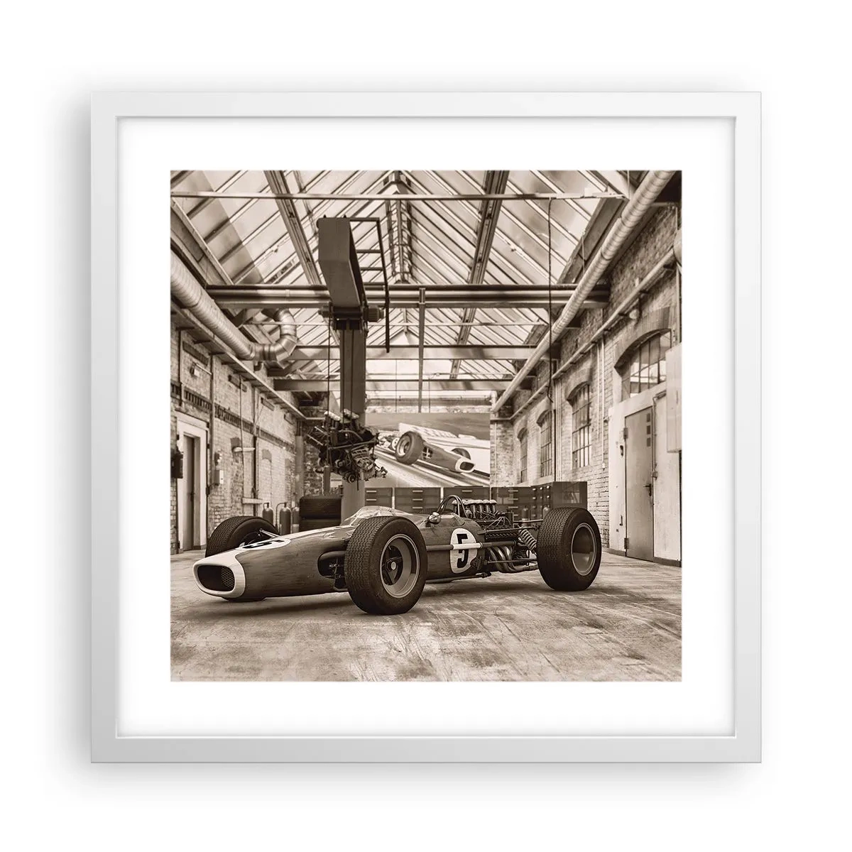 Plagát v bielom ráme - Odpočinok víťaza - 40x40 cm