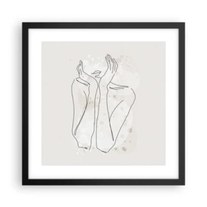 Plagát v čiernom ráme - Zasnený okamih - 40x40 cm