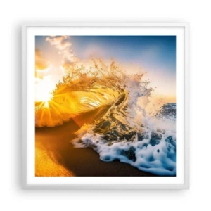 Plagát v bielom ráme - Hra v piesku - 60x60 cm