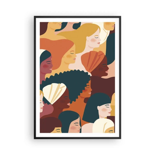 Plagát v čiernom ráme - Iba ženskosť - 70x100 cm