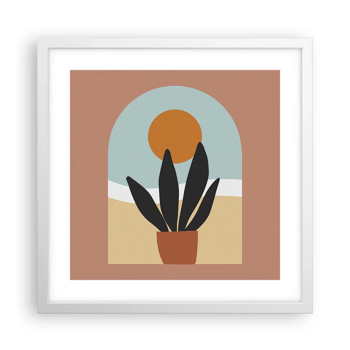 Plagát v bielom ráme - Malé radosti - 40x40 cm