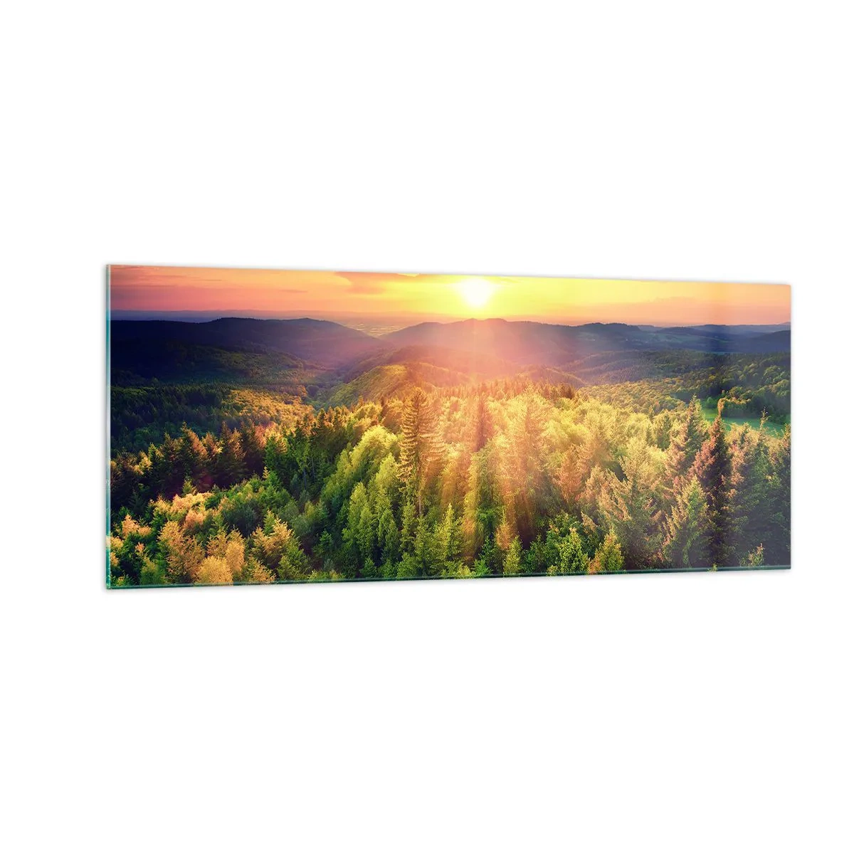 Obraz na skle - Vrcholky a vrcholy - 100x40 cm