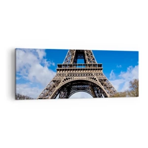 Obraz na plátne - Celý Paríž pri jej nohách - 140x50 cm