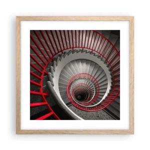 Plagát v ráme zo svetlého duba - Architektonické hry - 40x40 cm