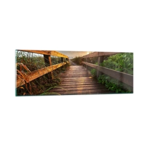 Obraz na skle - A priamo k brehu - 90x30 cm