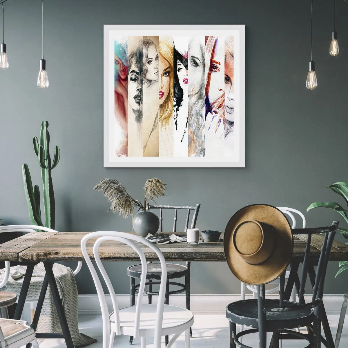 Plagát v bielom ráme - A vždy si to TY - 30x30 cm