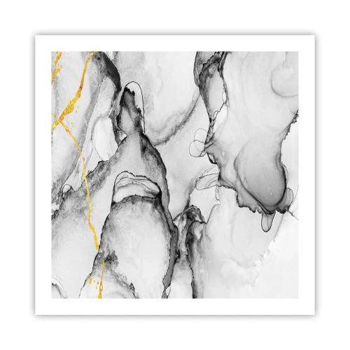 Plagát - Kompozícia so zlatým motívom - 60x60 cm