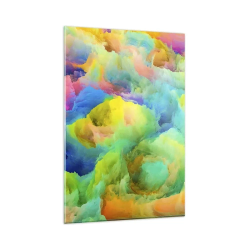 Obraz na skle - Dúhové páperie - 80x120 cm