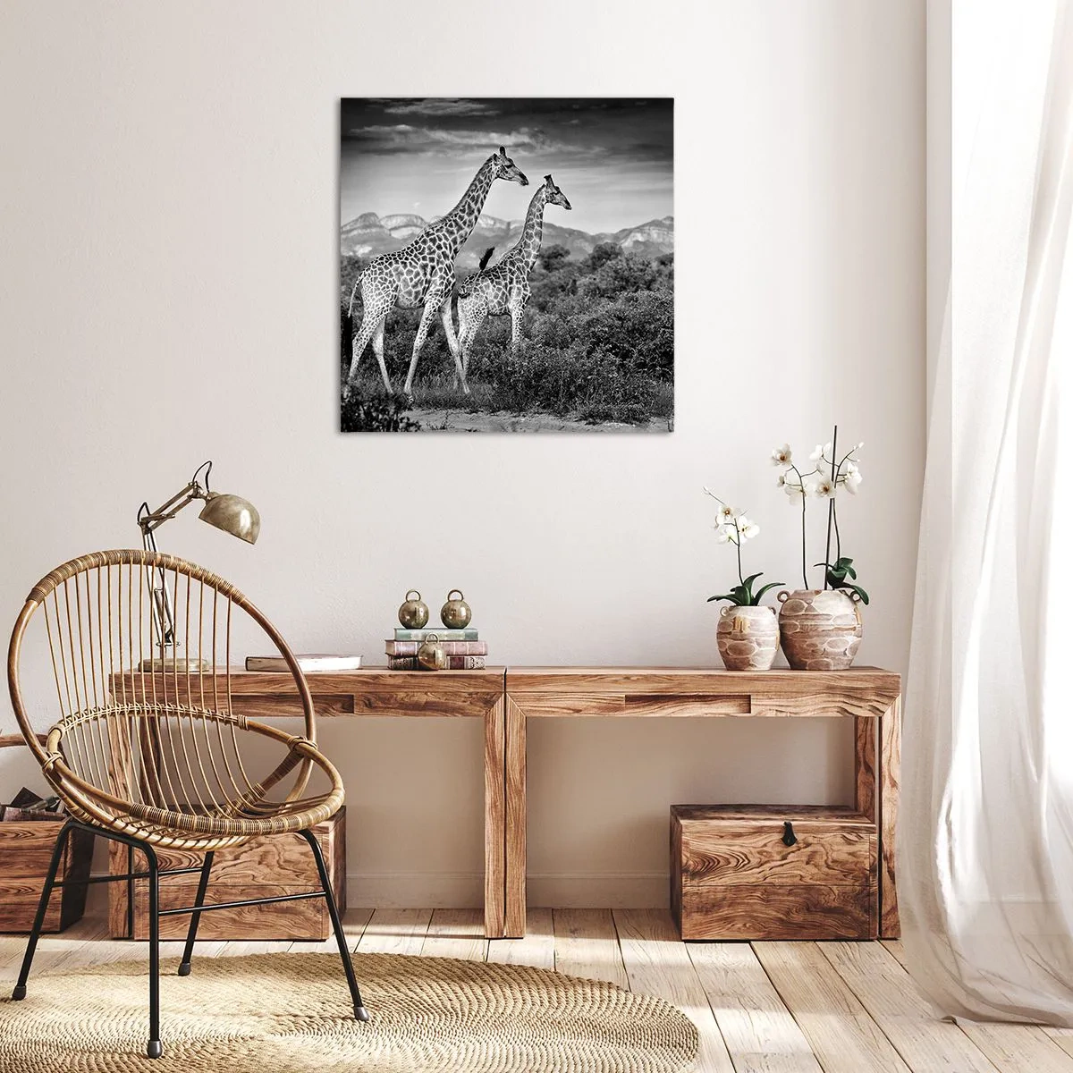 Obraz na plátne - Vyššie kruhy v Afrike - 60x60 cm