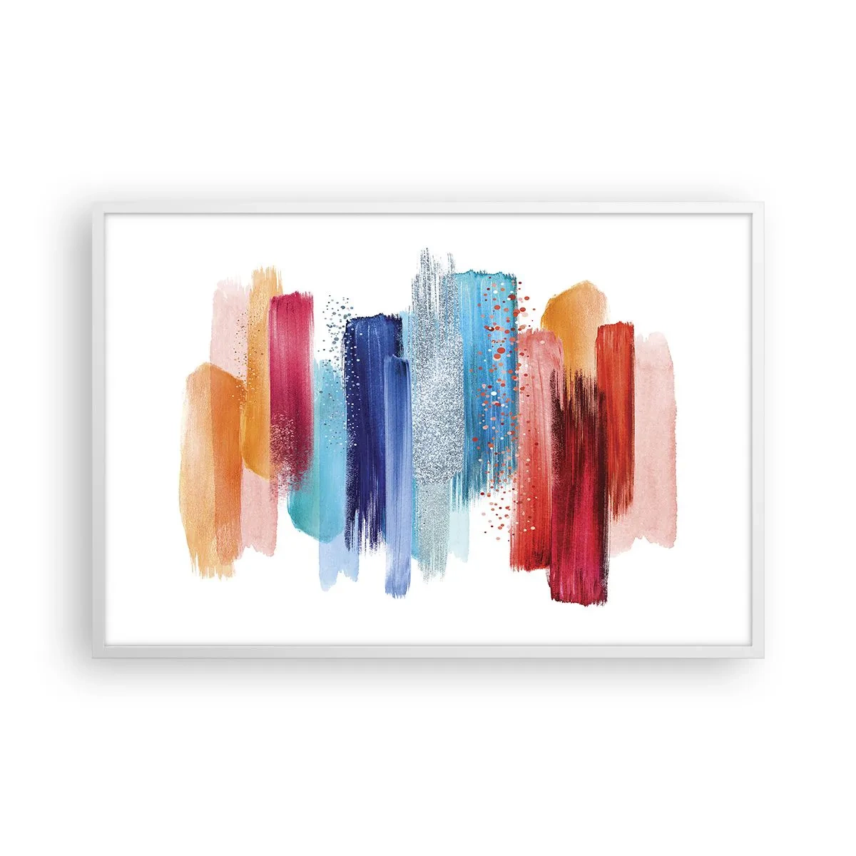 Plagát v bielom ráme - Hore a dole - 91x61 cm