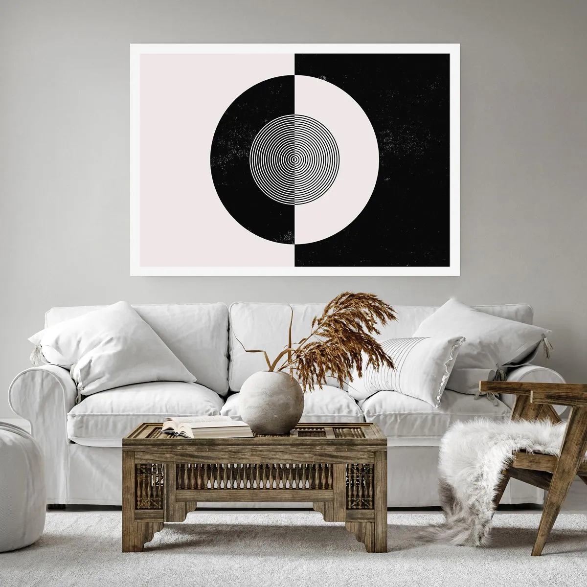 Plagát - Harmónia v čiernej a bielej - 70x50 cm