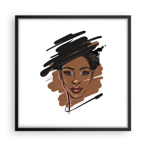 Plagát v čiernom ráme - Sladká ako čokoláda - 50x50 cm