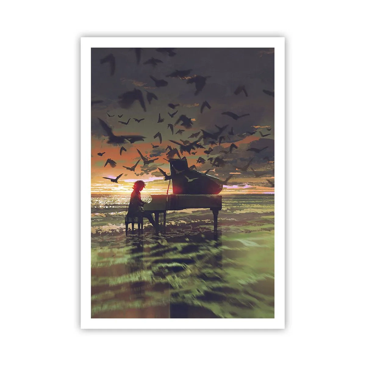 Plagát - Koncert na piano a vlny - 70x100 cm