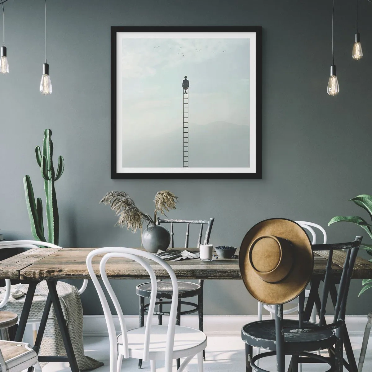 Plagát v čiernom ráme - Povzniesť sa nad to - 60x60 cm