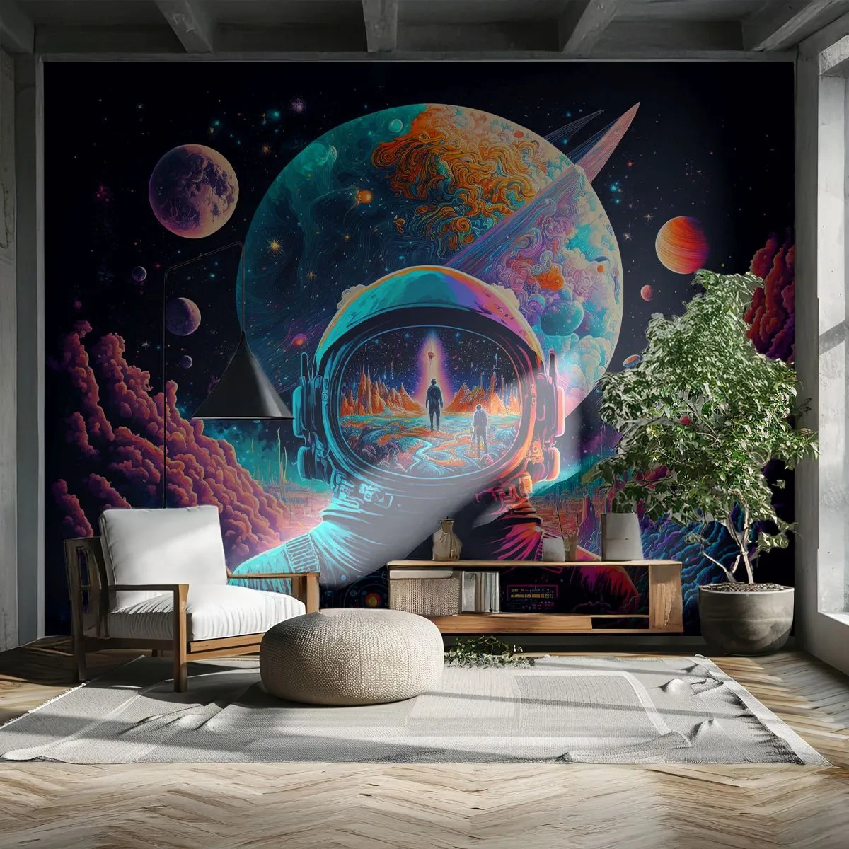 Fototapeta Standard Eco - Filozofom sa to ani nesnívalo - Astronaut, Futuristický, Kozmos - 250x175 cm