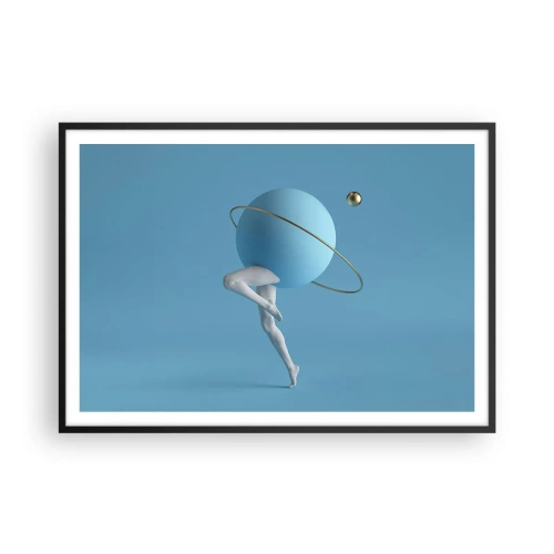 Plagát v čiernom ráme - Šialenstvo planét - 100x70 cm