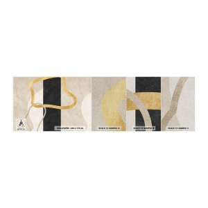 Vzorka fototapety Premium Sand - Tvary v slučke - Art Deco, Minimalizmus, Abstrakcionizmus - 100x30 cm
