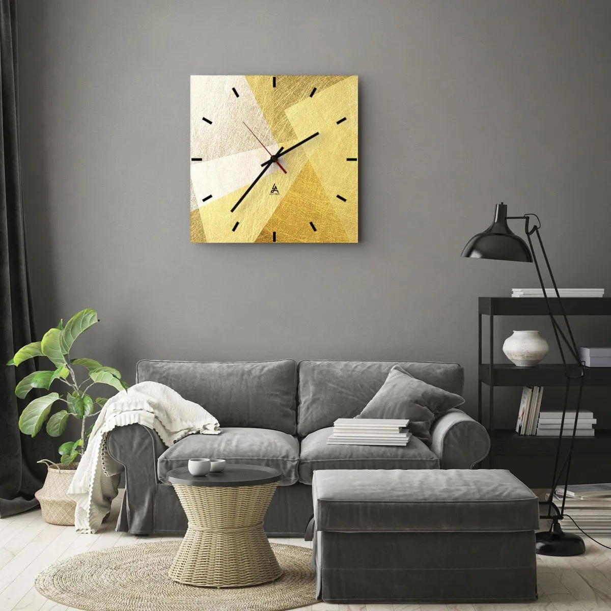 Nástenné hodiny - Počasie geometrie - 30x30 cm