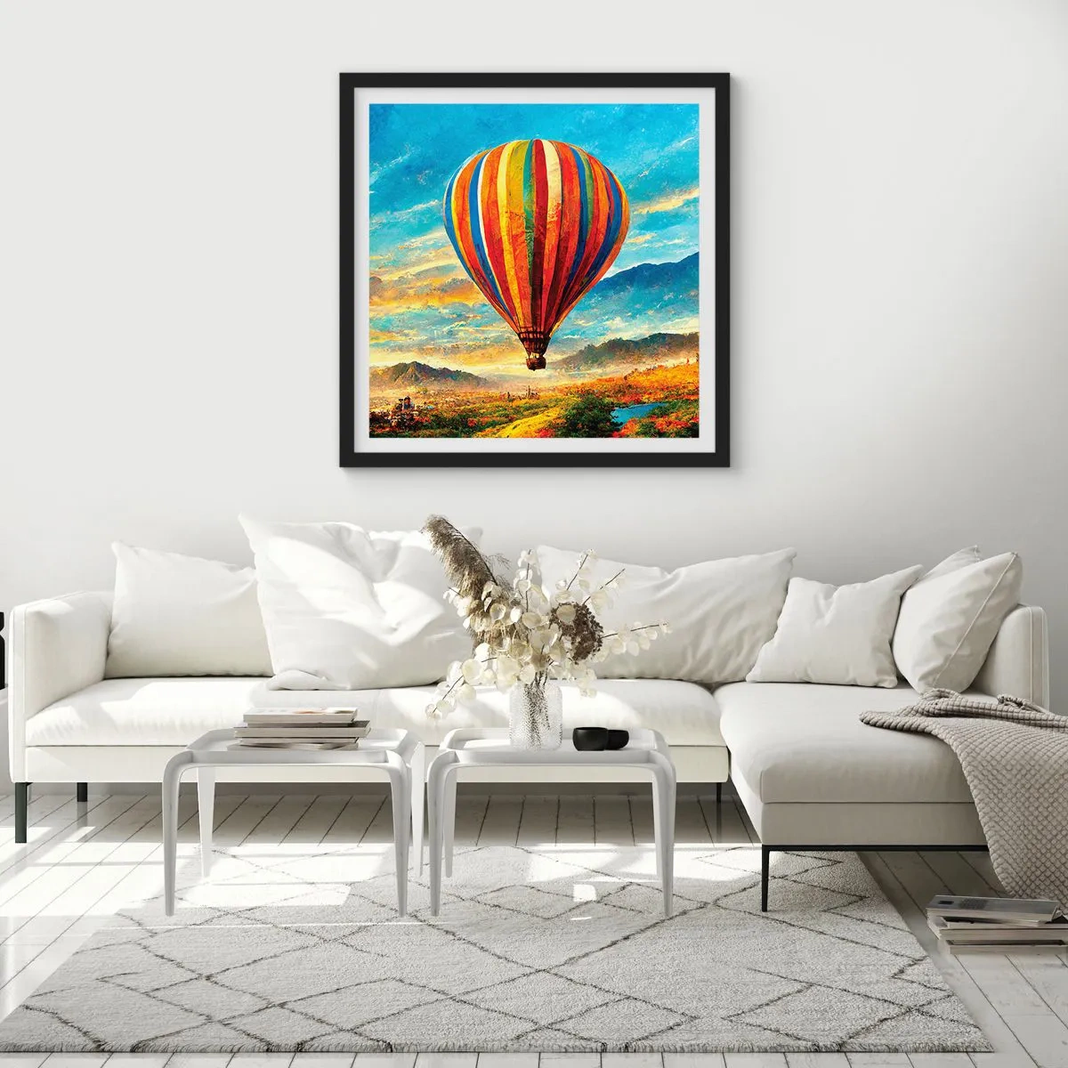 Plagát v čiernom ráme - V tichu je toho vidieť viac - 60x60 cm