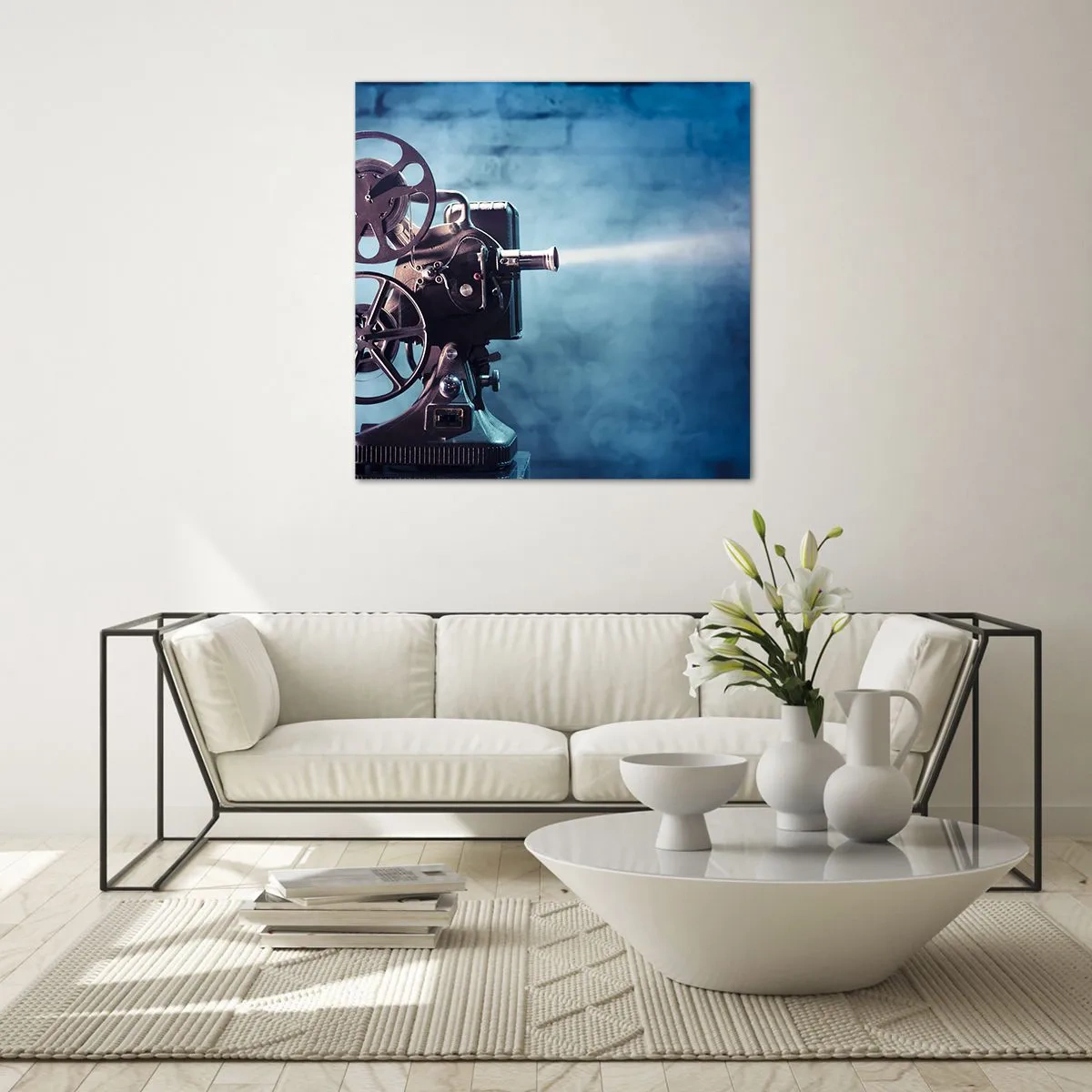 Obraz na skle - V starom kine - 70x70 cm