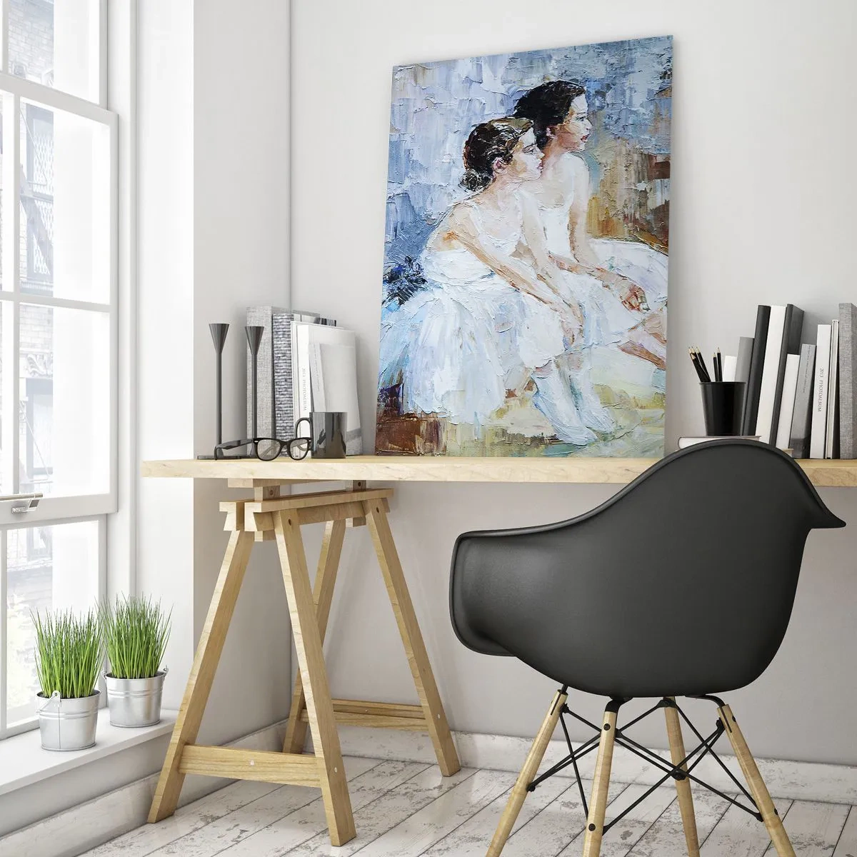 Obraz na skle - Odpočinok mladých labutí - 50x70 cm