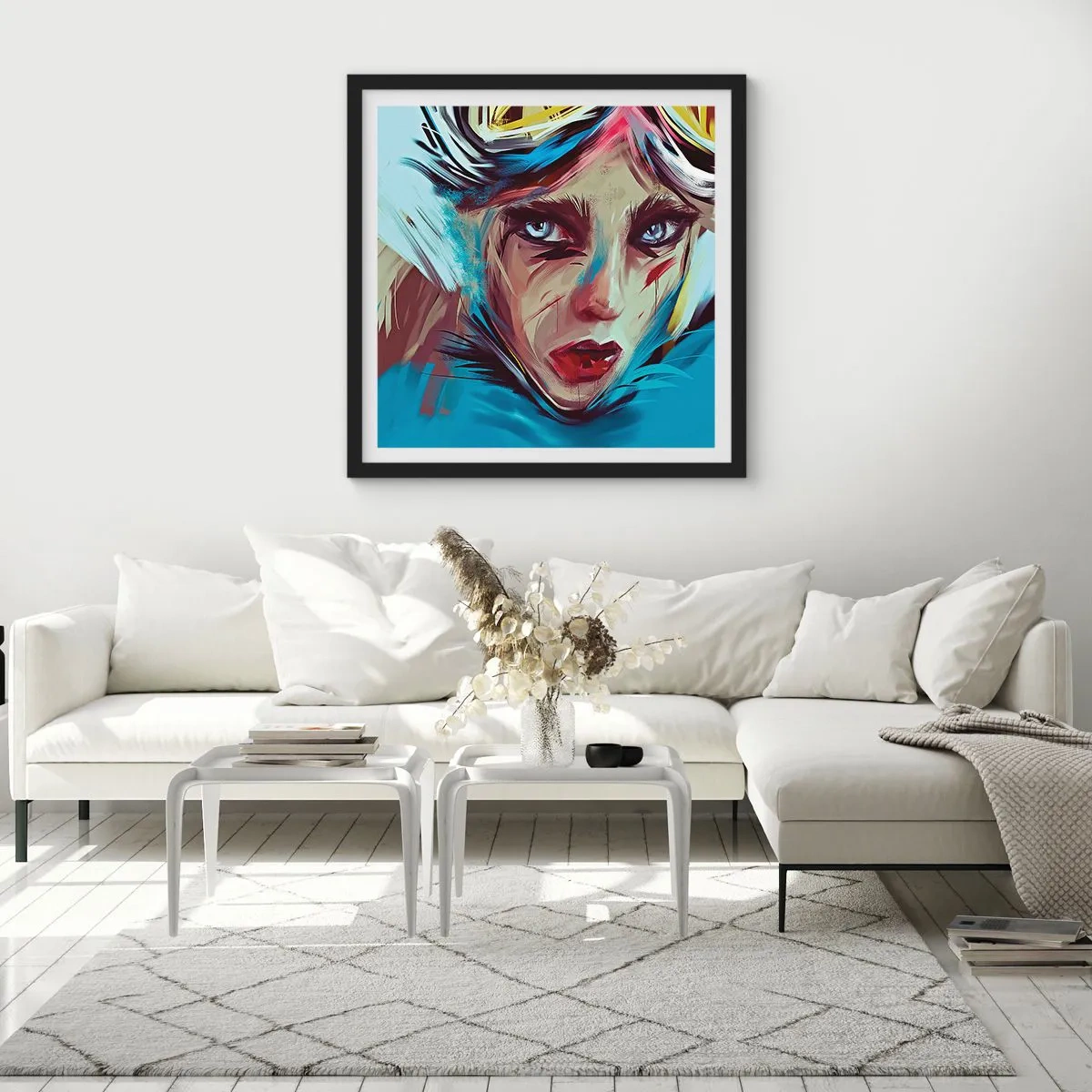 Plagát v čiernom ráme - Silničná bojovníčka - 50x50 cm