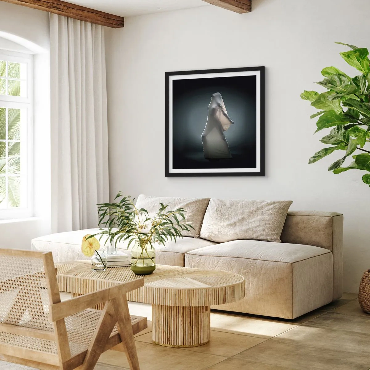 Plagát v čiernom ráme - Skryté túžby - 40x40 cm