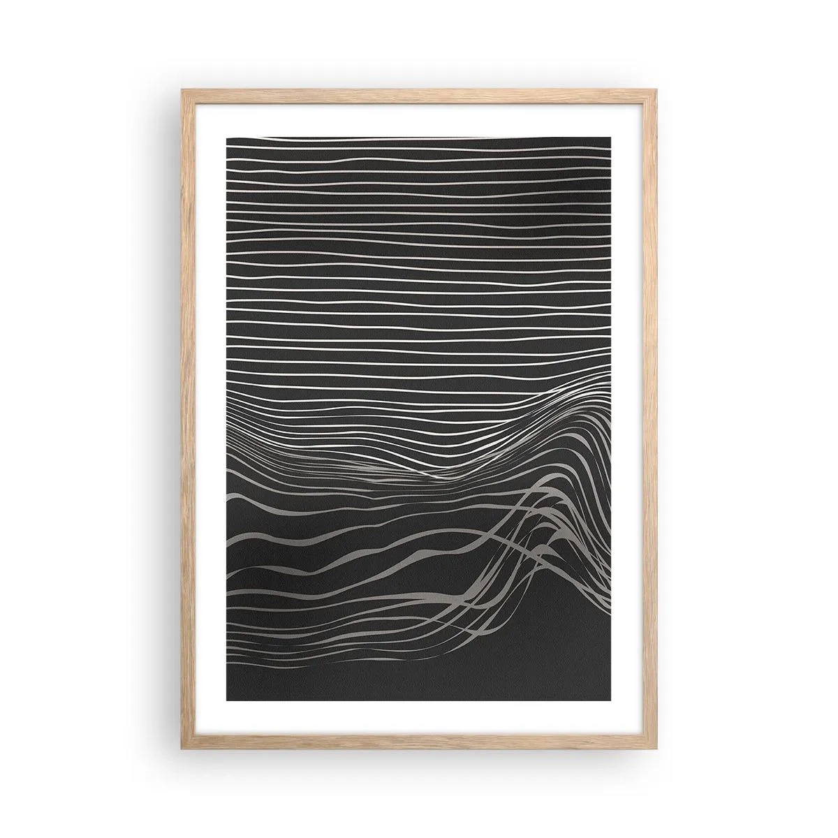 Plagát v ráme zo svetlého duba - Rytmus a prízvuk - 50x70 cm